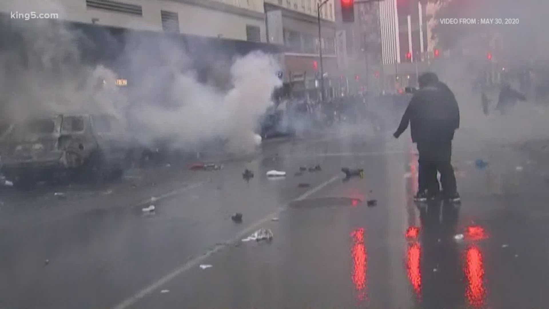 An ordinance approved by the Seattle City Council banning the use of tear gas and certain other crowd control implements by Seattle Police goes into effect.