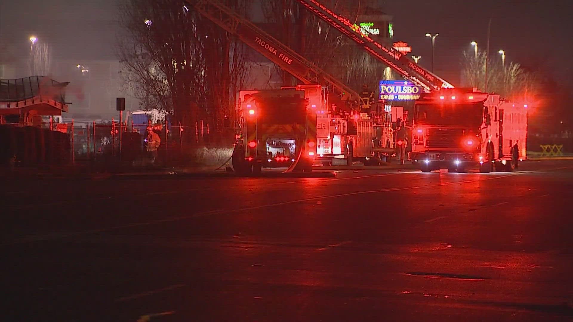 Flames erupted around 2:30 a.m. Saturday, Dec. 9. No injuries were reported.