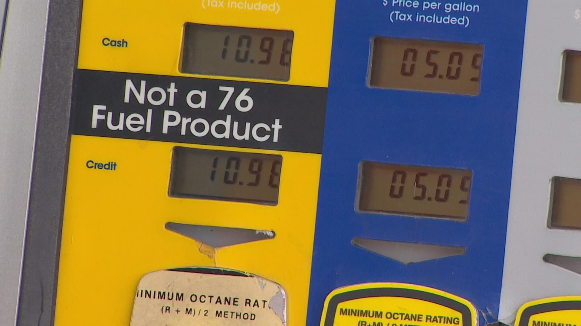 A gas station in Auburn says it added digits on its pricing pumps to accommodate prices on racing fuel, but some headlines made the situation seem much different.