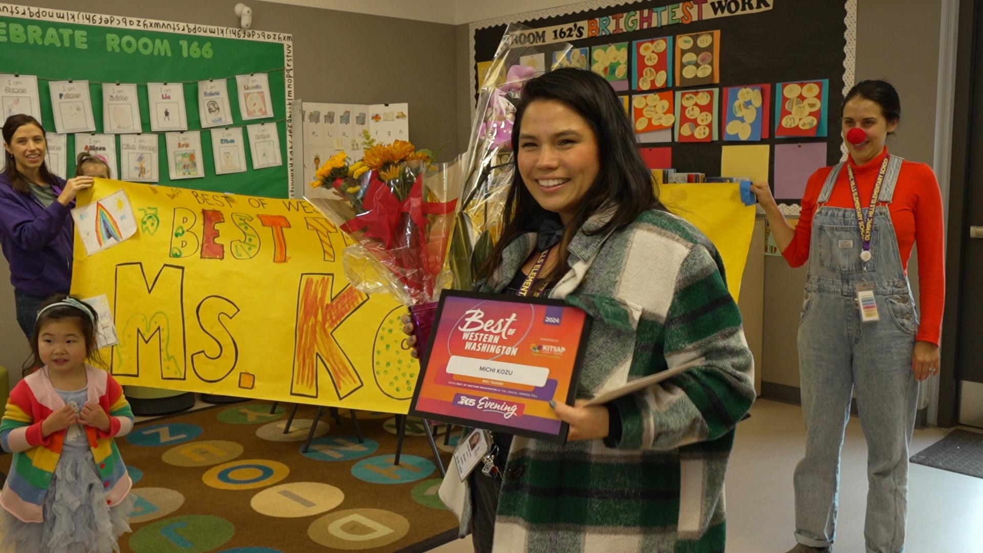 Michi Kozu voted Best Teacher in 2024's Best of Western Washington viewers poll. #k5evening