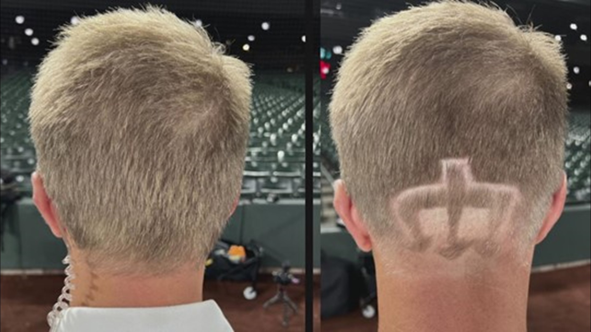 KING 5 morning anchor Jake Whittenberg let his co-anchor Mimi Jung shave the Mariner's logo into his head after they made it into the post-season! #newdaynw