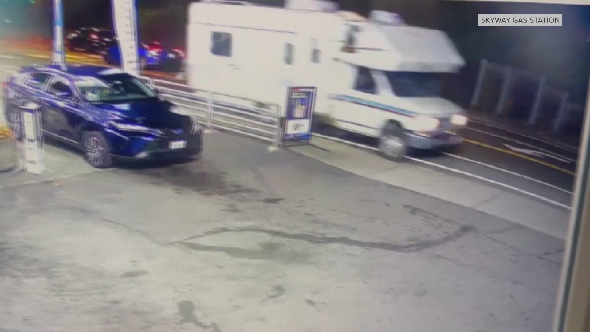 The RV was located in the North Bend area and the driver was arrested.