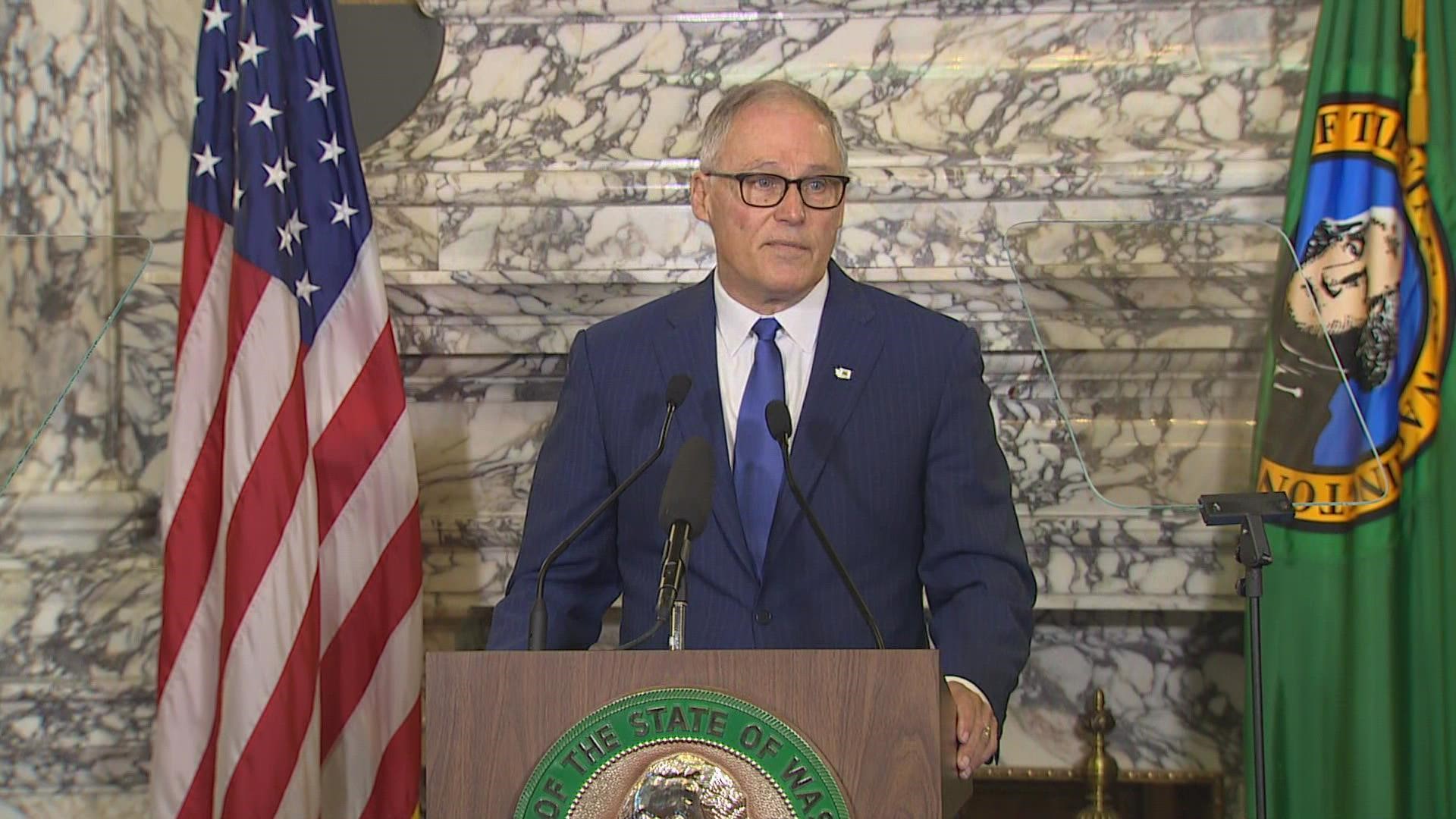Washington Gov. Jay Inslee gave his State of the State address to the state Legislature Tuesday.
