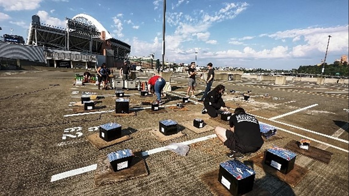 Get a behind the scenes look at a Seattle Mariners fireworks show