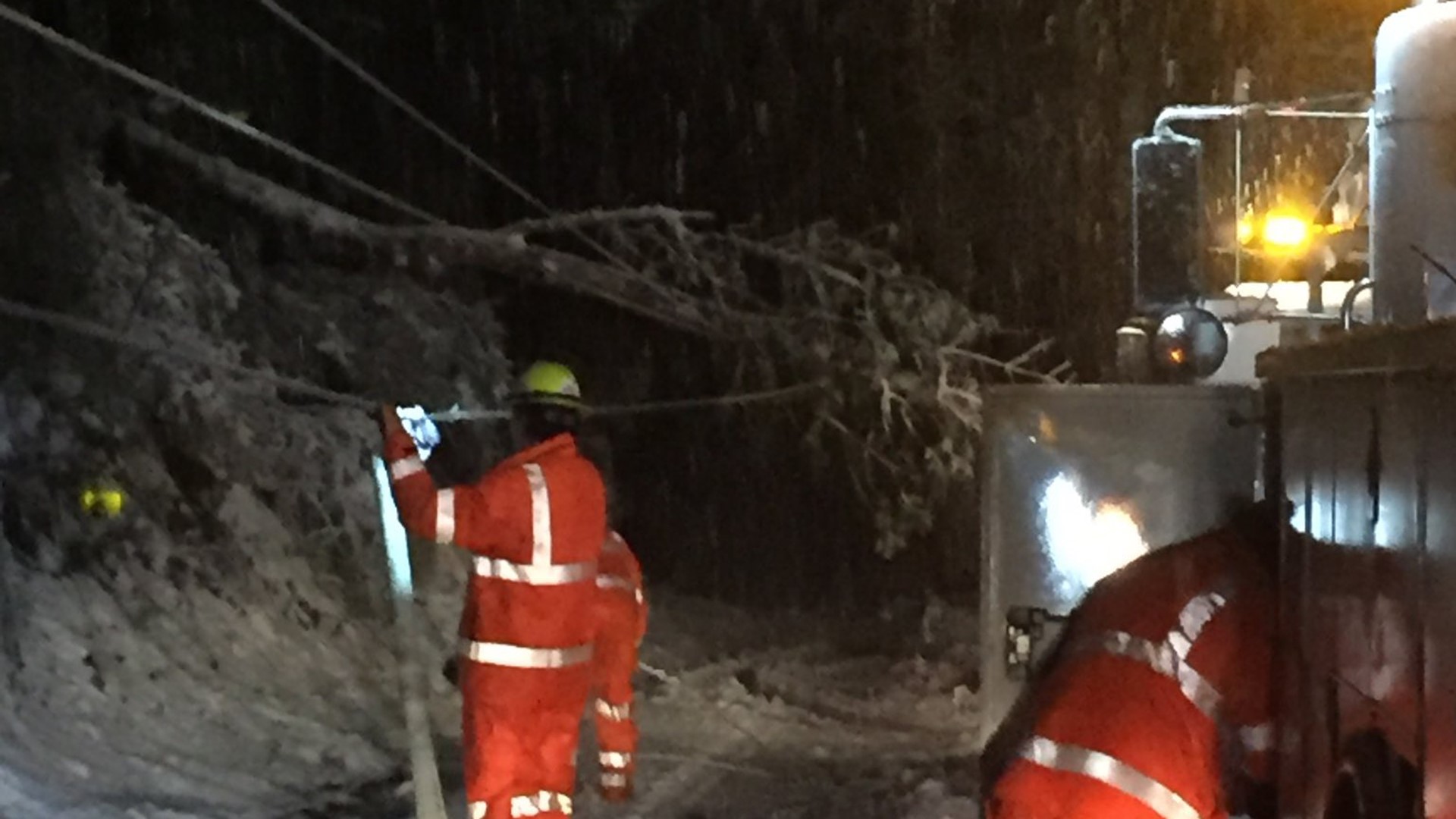 Highway 101 closed between milepost 284 and 332 in Mason County Monday morning due to downed trees and powerlines.