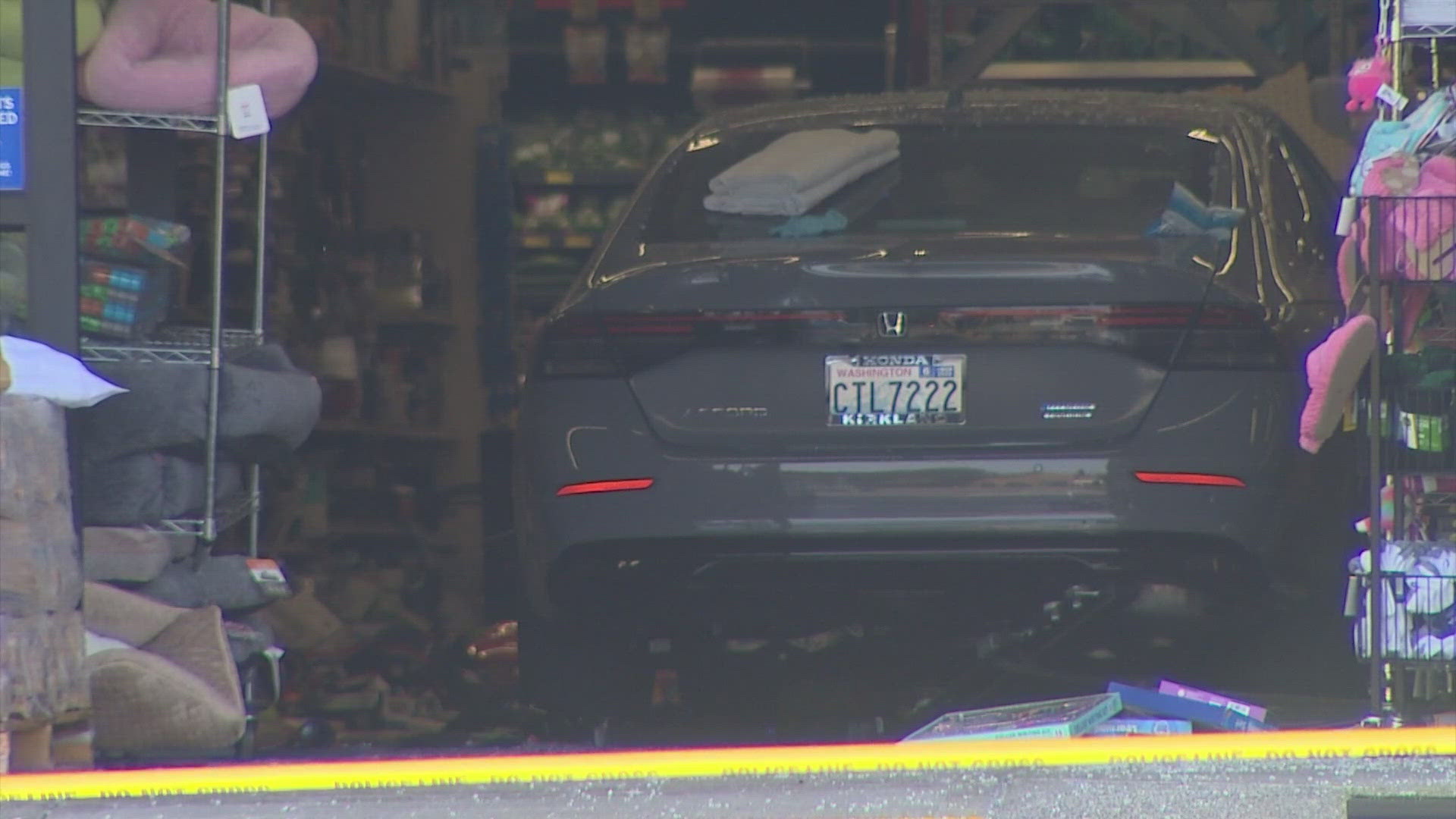 One person was killed and three others were injured when an elderly woman drove her car into the Grocery Outlet store in Kirkland 