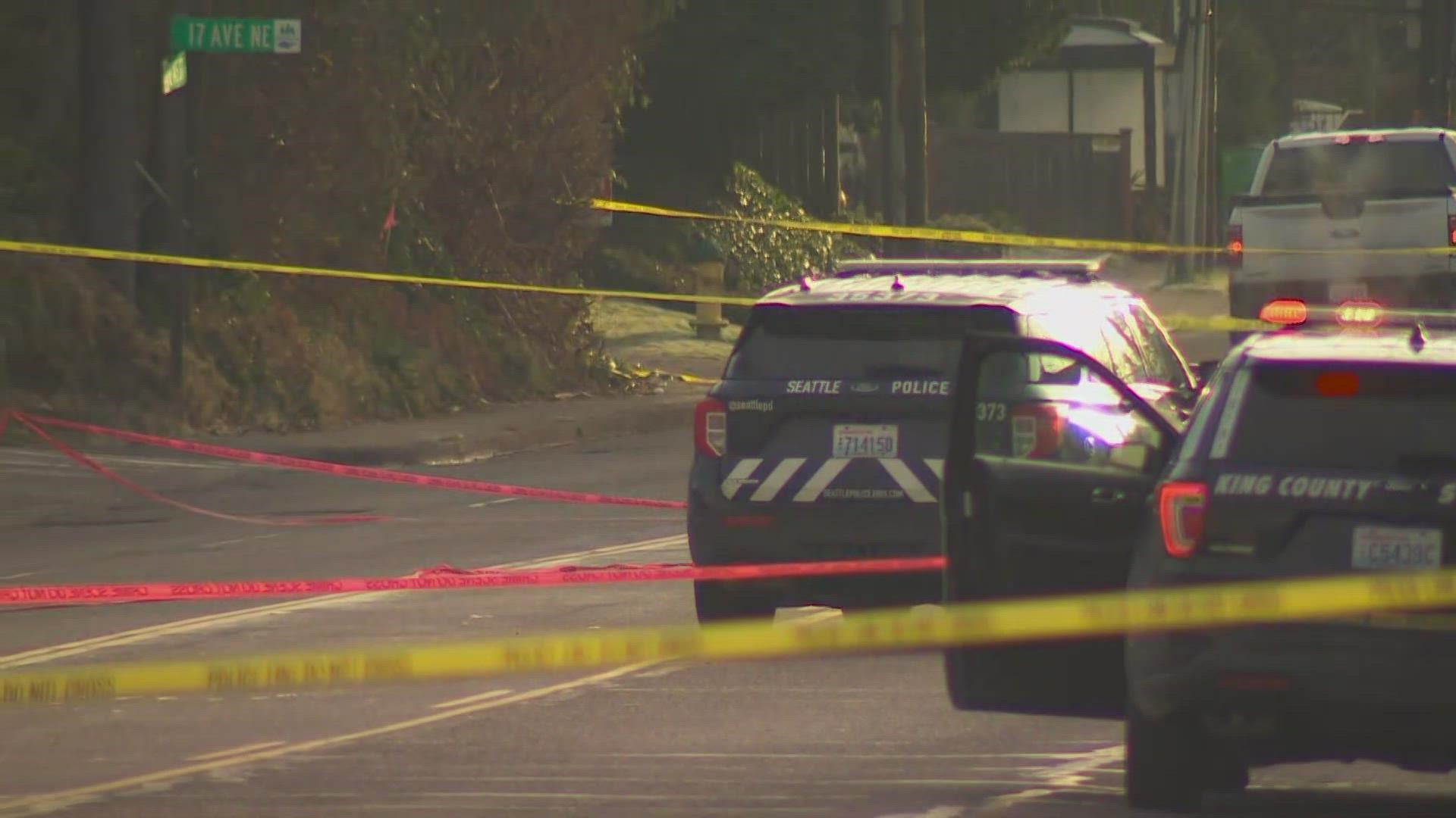 A King County Sheriff's deputy investigating a suspicious vehicle in Shoreline exchanged gunfire with a suspect early Sunday morning, according to Bellevue police.
