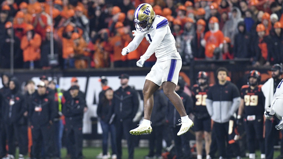 No. 5 Washington clinches Pac-12 championship berth with 22-20 victory over  No. 10 Oregon State - The San Diego Union-Tribune