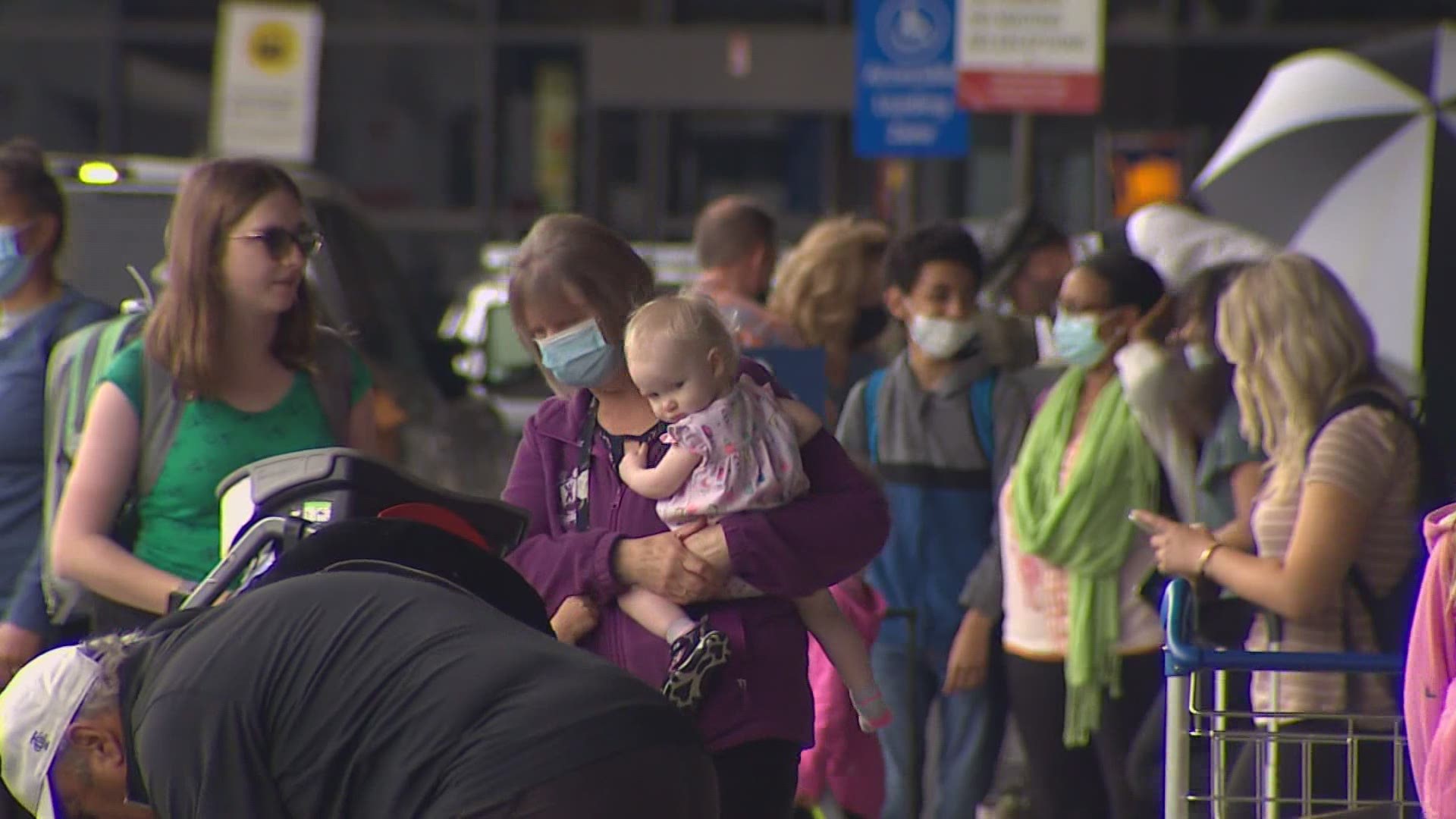 Many who hadn't traveled since before the pandemic returned to the skies over the holiday weekend.