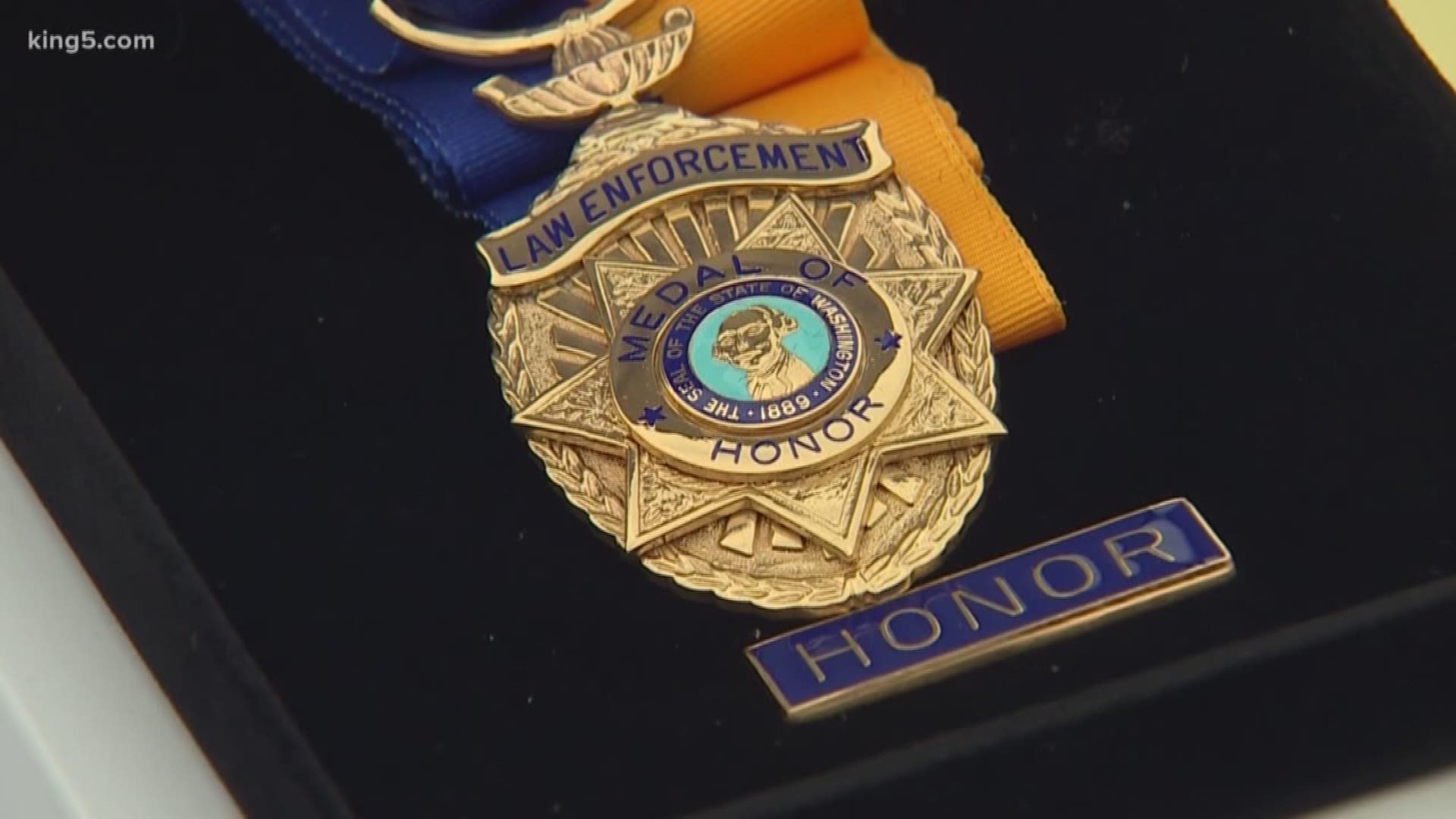 The state is honoring those who lost their lives, or came close, while protecting their communities. KING 5's South Bureau Chief Drew Mikkelsen shows us how their fellow officers make sure their actions are not forgotten.