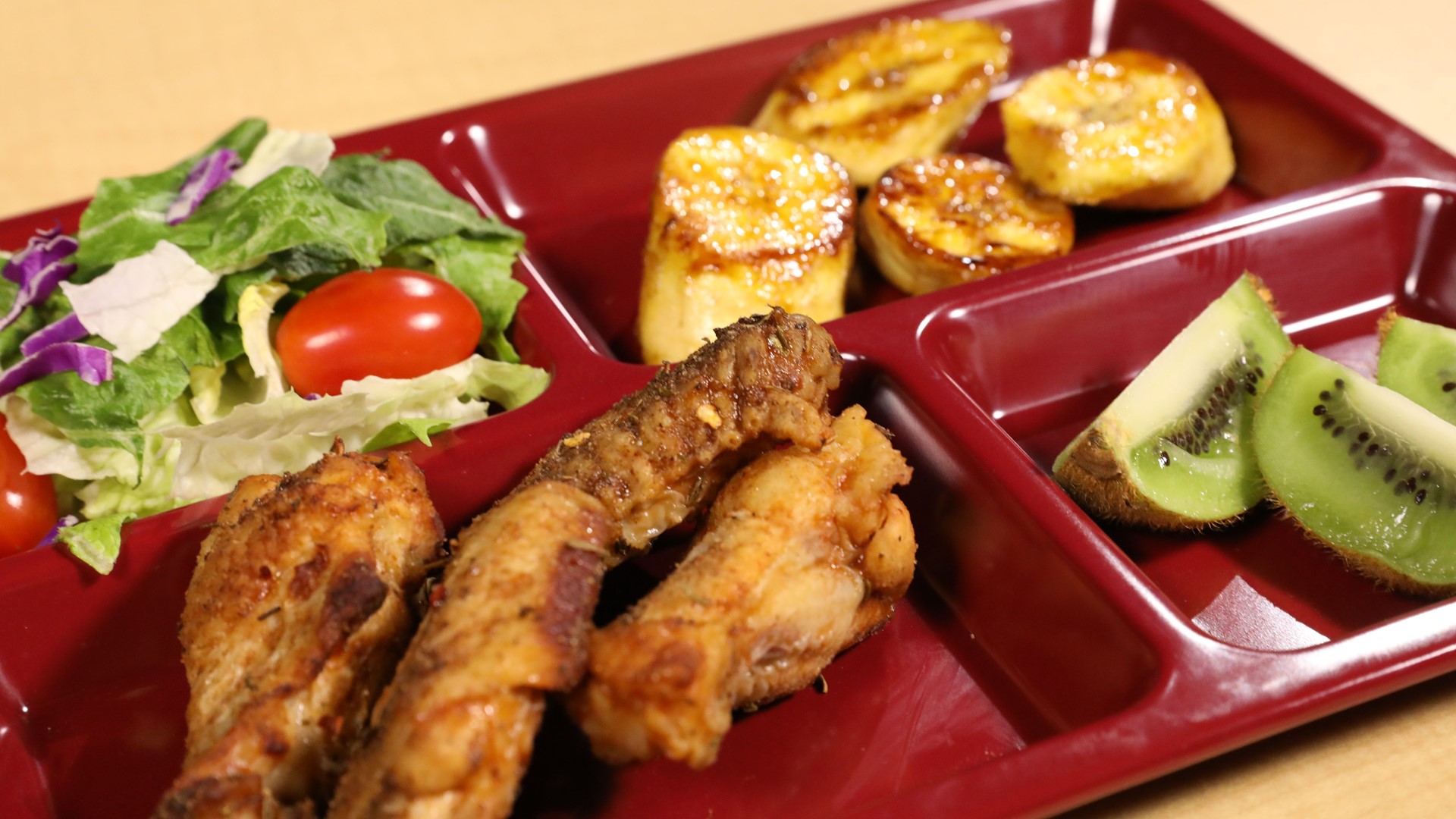 Bye-bye chicken nuggets!  The district is bringing more nutritious and "real" food to the cafeteria in flavor profiles the local kids love.