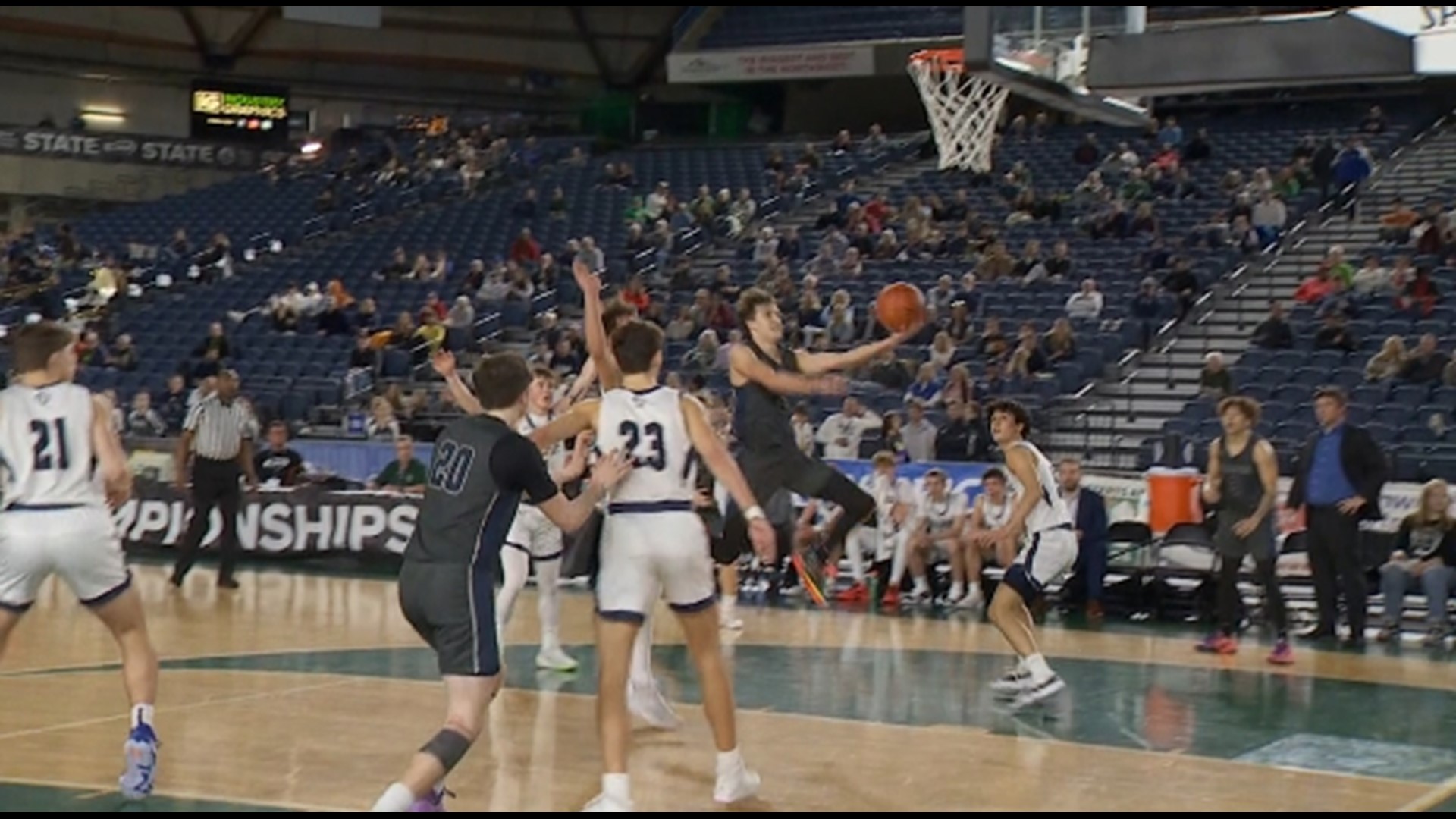 Highlights of the Glacier Peak boys 65-58 OT win over Gonzaga Prep in the 4A State Quarterfinals