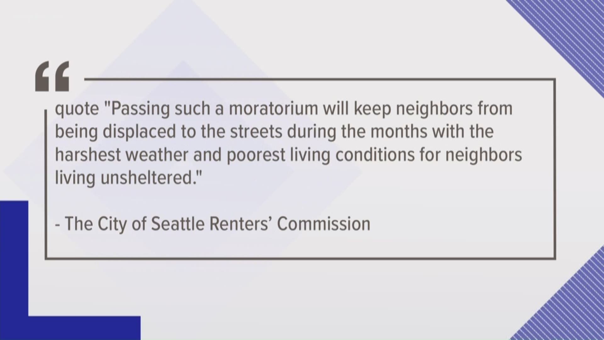 Seattle city council member, Kshama Sawant, says she is introducing an ordinance regarding evictions of renters during winter months.