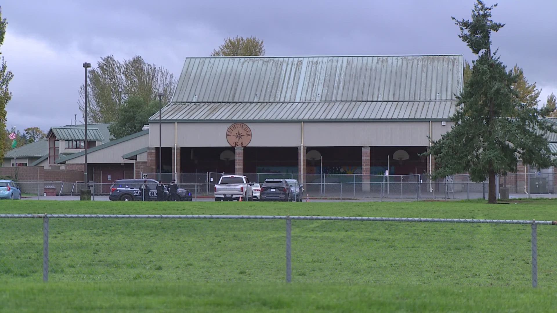 A 911 caller reported to Seattle police that a man with a weapon entered Pathfinder K-8 school.