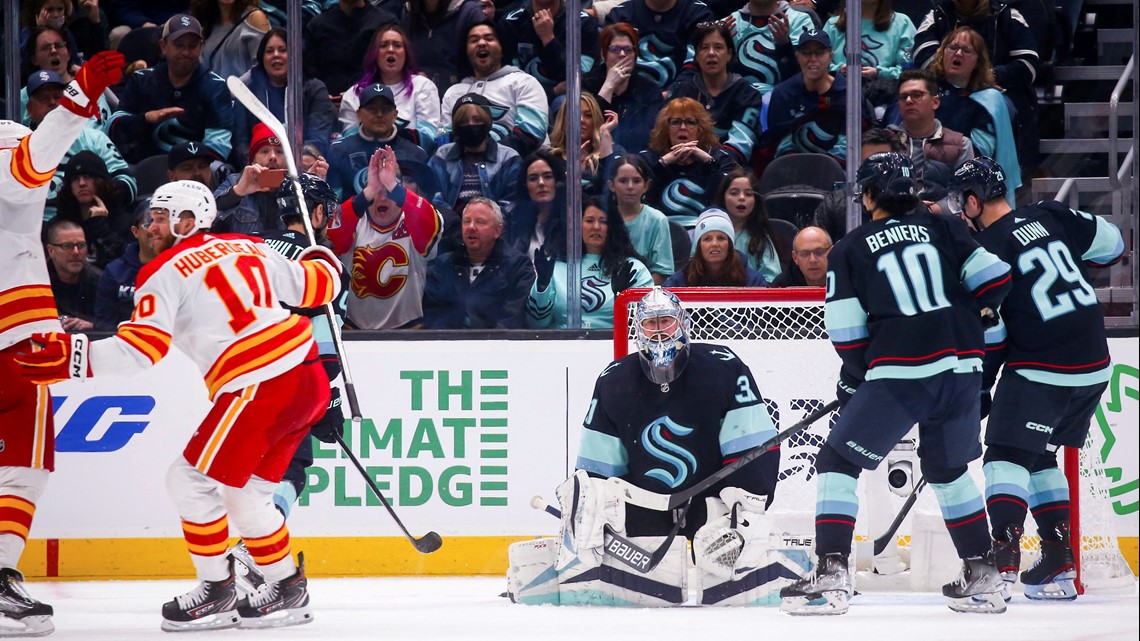 Jonathan Huberdeau breaks tie in 3rd, Flames beat Kraken 3-2 - Vimarsana News