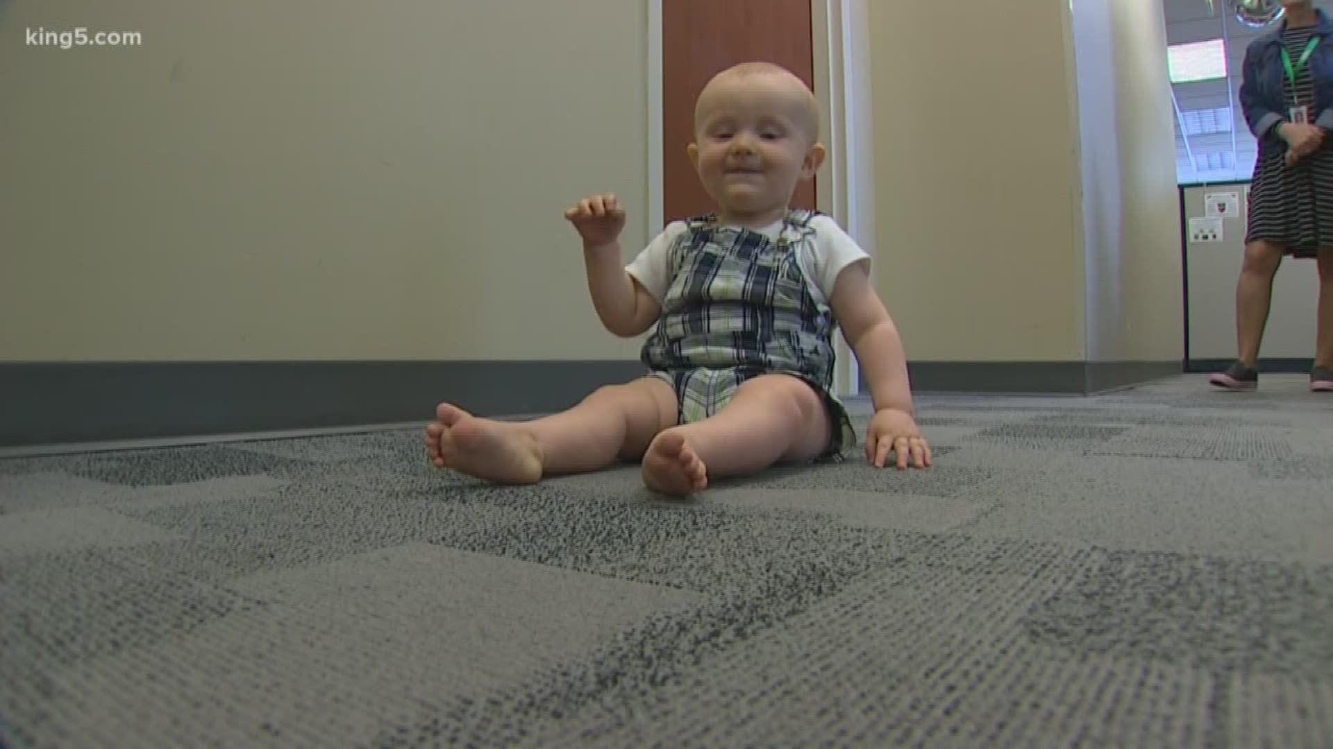 More Washington state employees - and babies - are participating in the "Infant to Work" program with successful results. KING 5's Drew Mikkelsen reports.