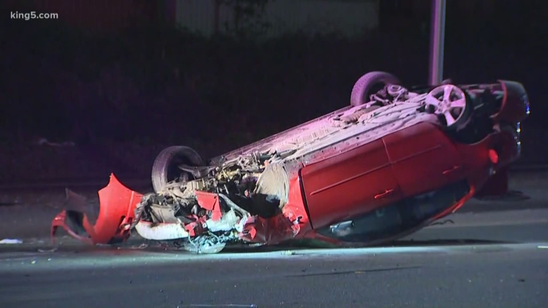 Police chase erratically driving car before crash