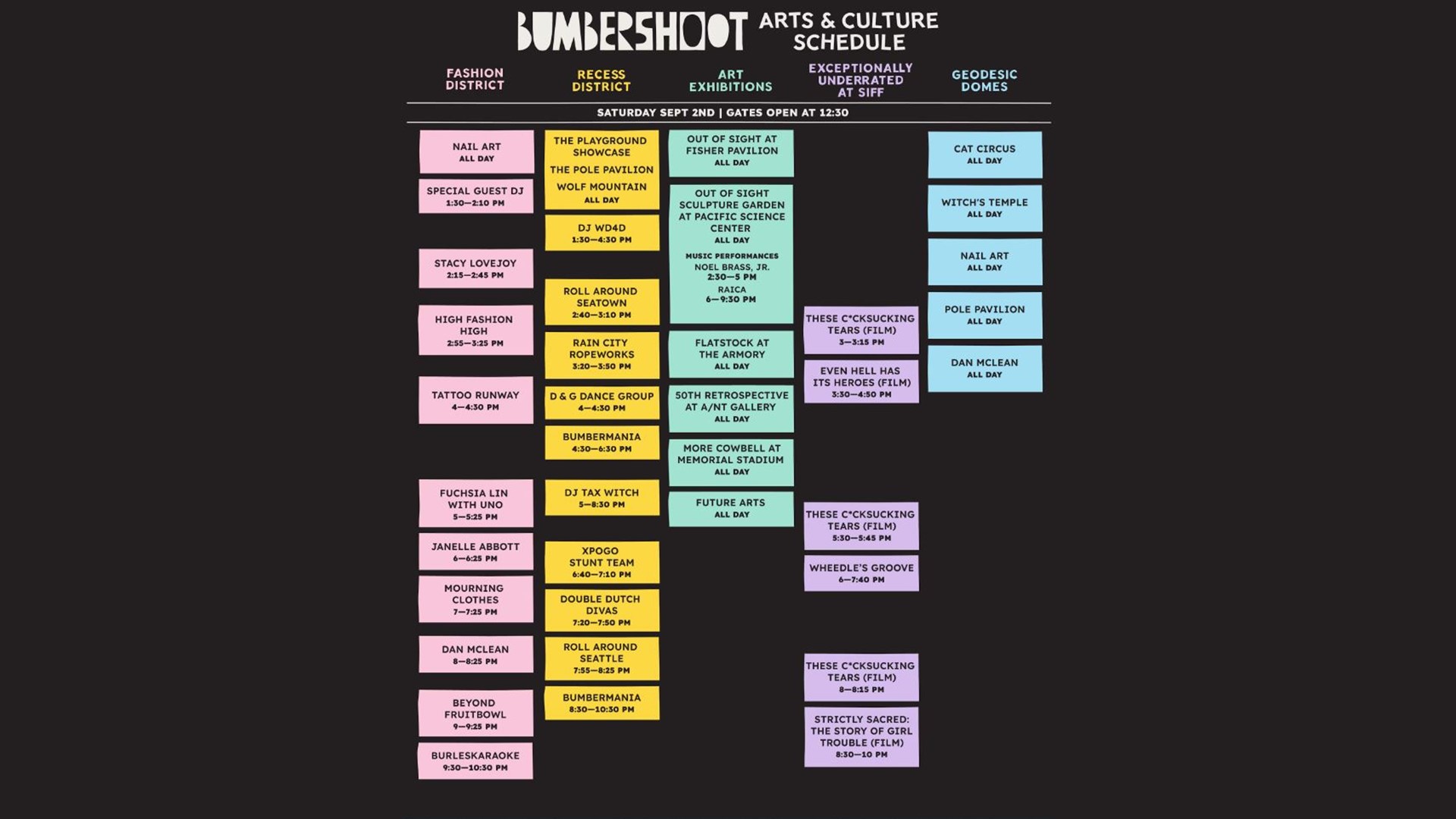 Seattle's Bumbershoot Festival tickets, lineup
