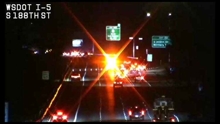 Attempted hit-and-run collision on I-5 near SeaTac leaves 72-year