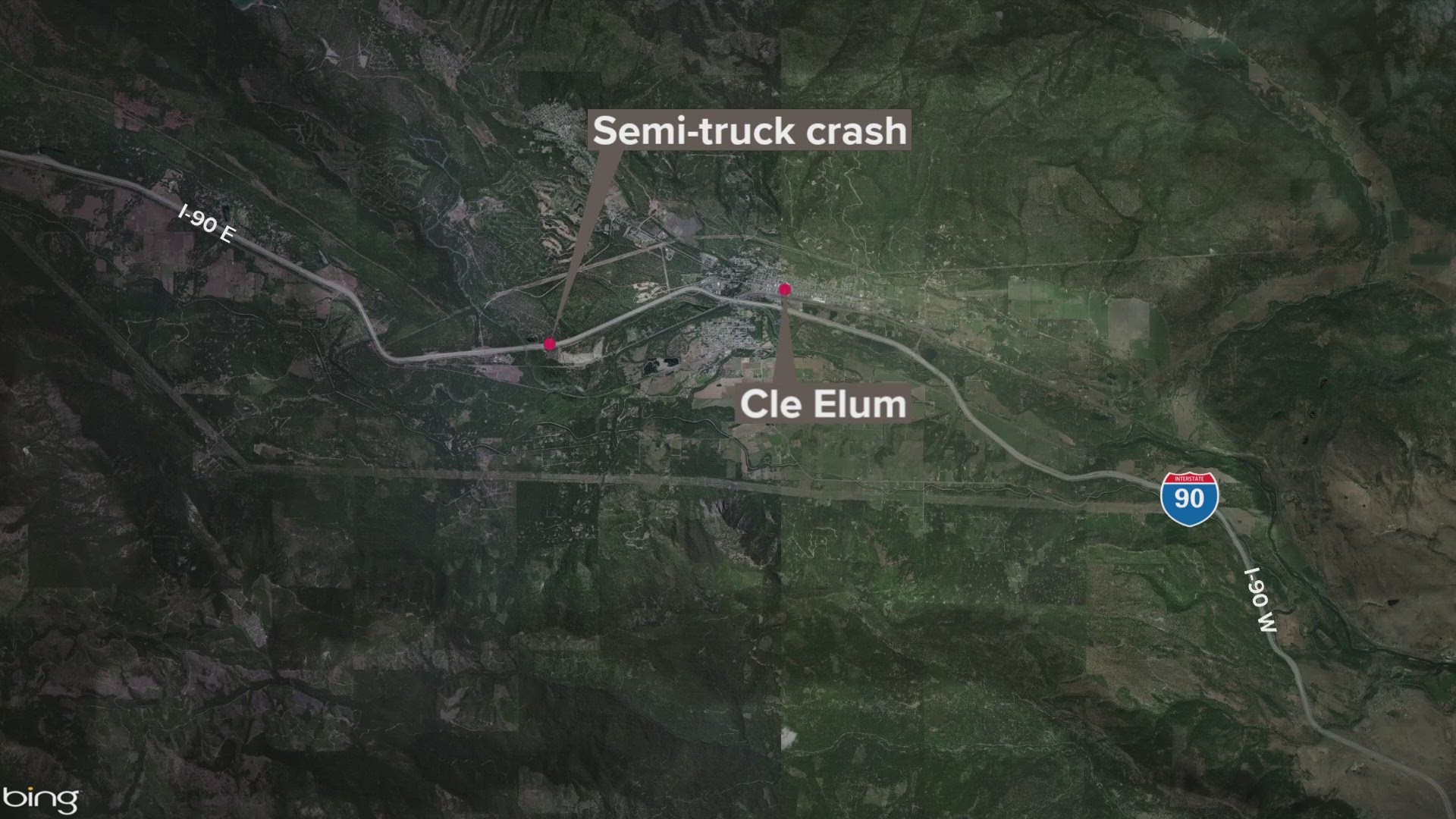 An accident involving a semi-truck, a WSP patrol vehicle and a DOT truck has all but one lane of I-90 W closed in Cle Elum