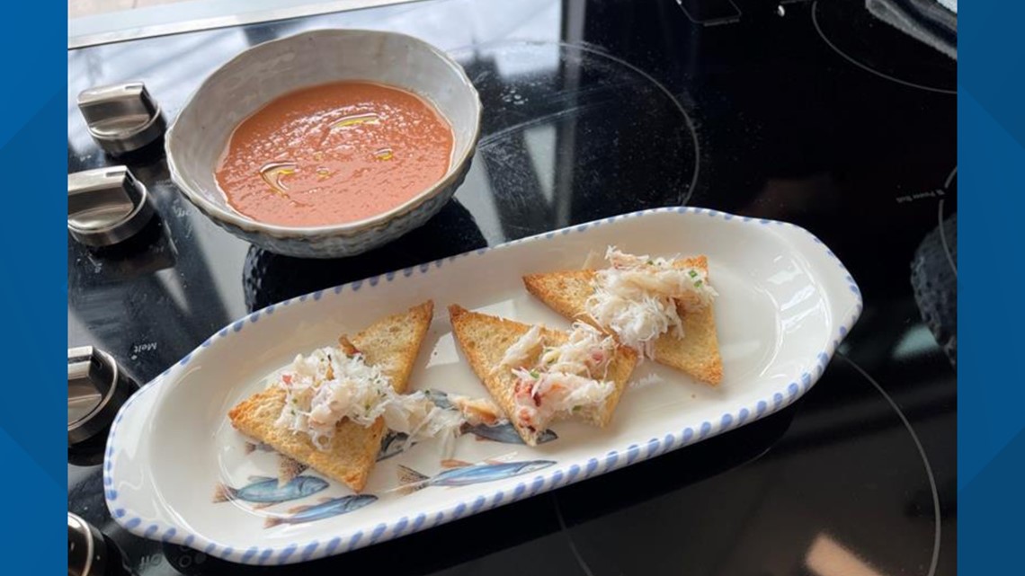 This Heirloom Gazpacho with Dungeness Crab is perfect for these warm