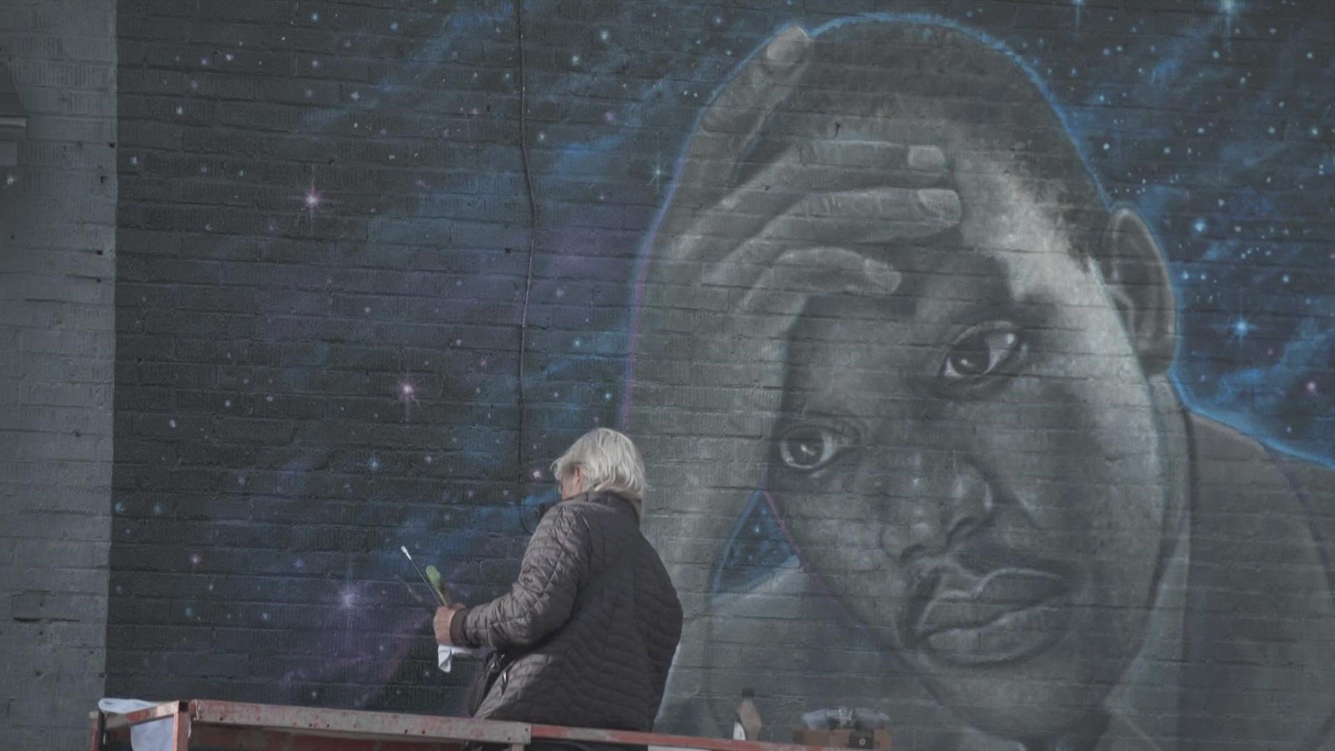 The mural was vandalized on Martin Luther King Jr. Day. The original artist traveled back to Seattle from Mexico to restore it.