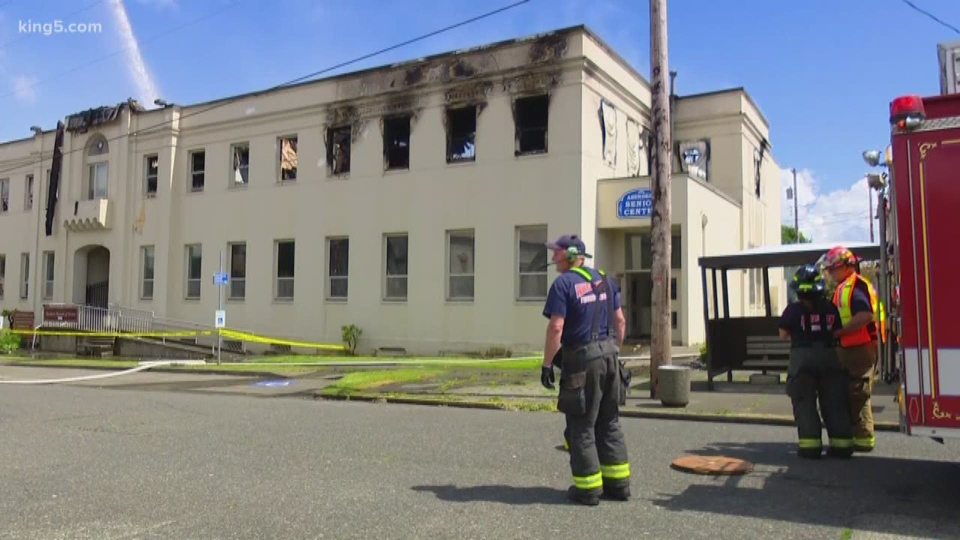 History has been lost in Grays Harbor County after a massive fire tore through the Aberdeen Armory Saturday morning. KING 5s Michael Crowe reports.