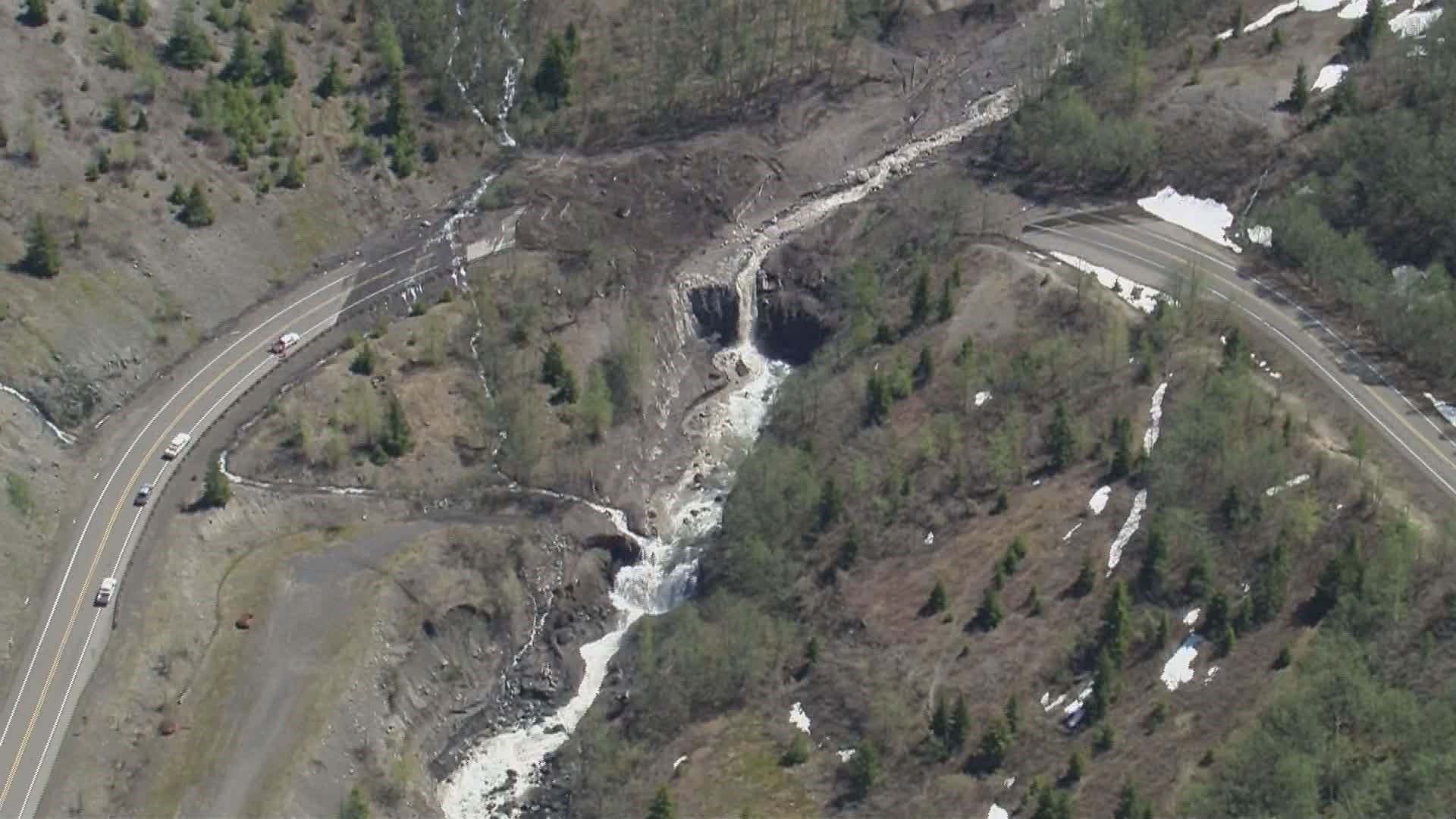 A debris slide near Coldwater Lake occurred on May 14, 2023.