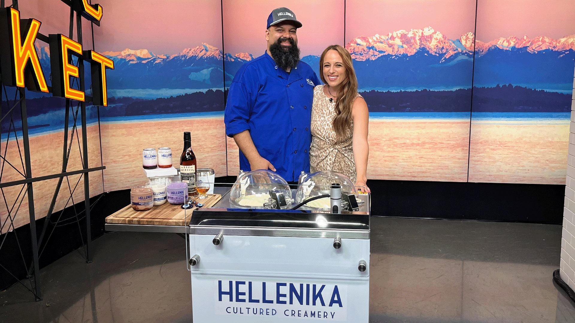 Co-founder Peter Apostolopoulos demonstrates how they make their Old Fashioned flavor. #newdaynw