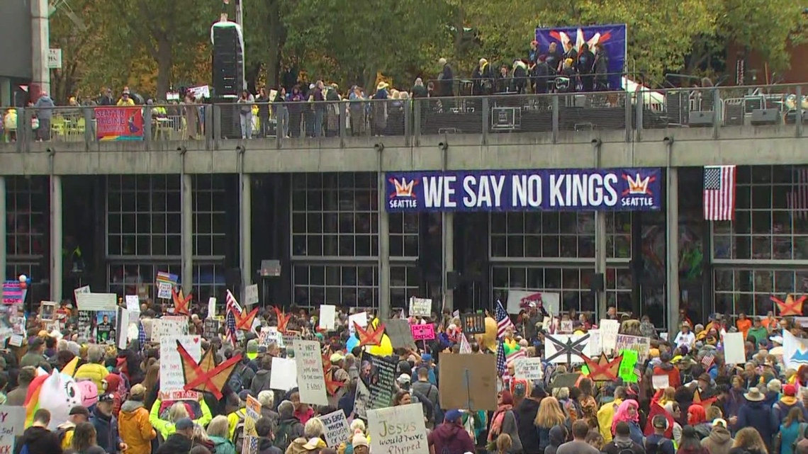 Nearly 90,000 join Seattle’s ‘No Kings’ march