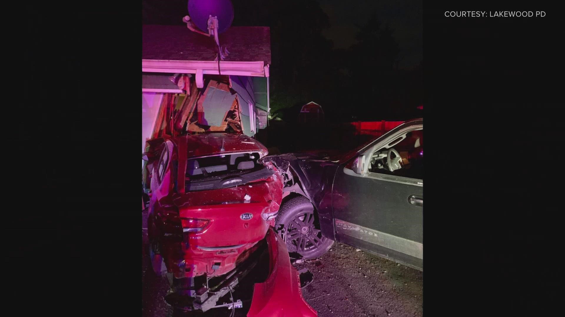 A 38-year-old man was booked into the Pierce County Jail on multiple felony charges after they rammed an SUV into multiple vehicles during a pursuit Wednesday night.