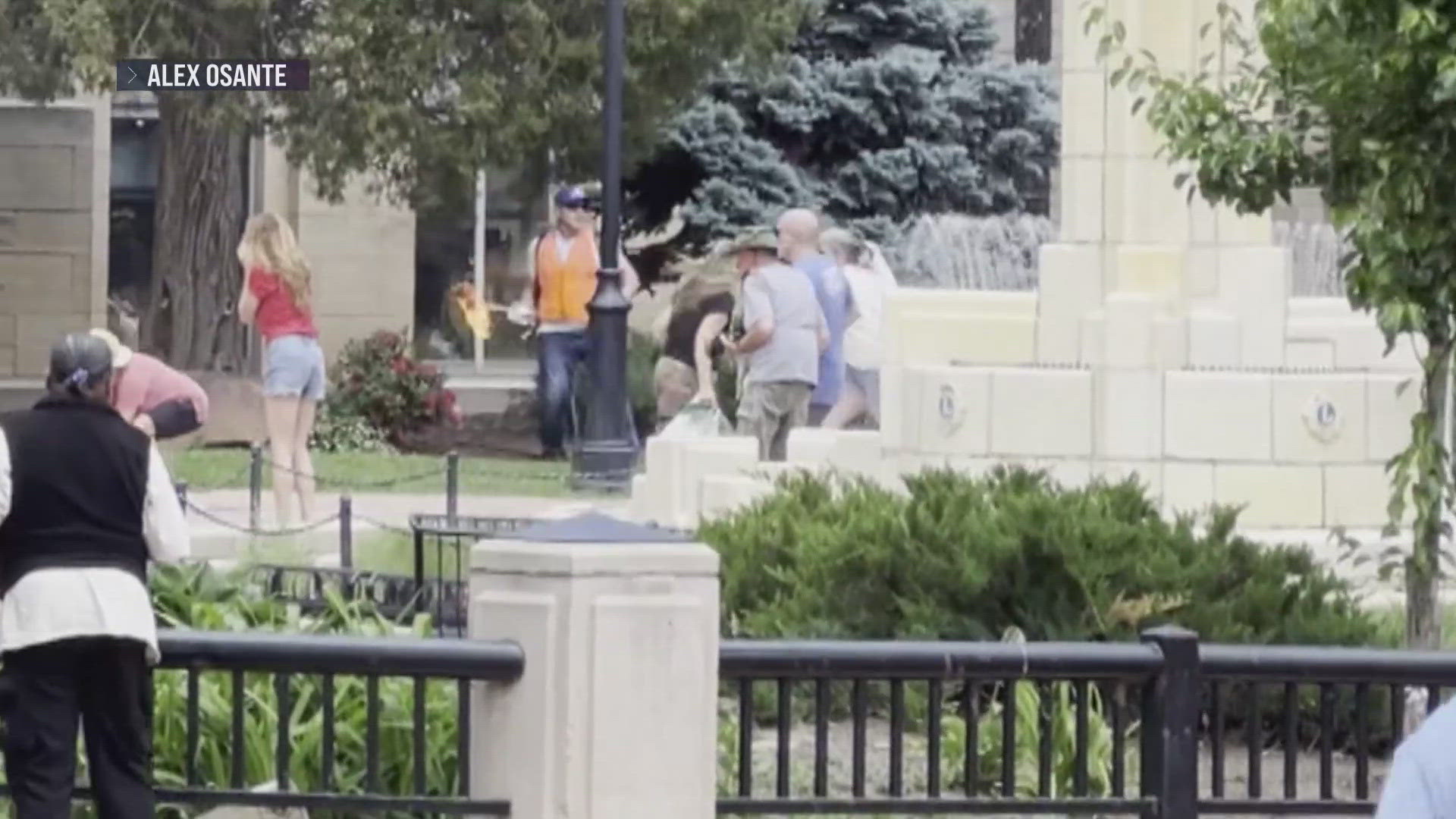 New video shows the moment suspect Mohamed Soliman can be seen apparently throwing a molotov cocktail at victims in the Boulder, CO attack 