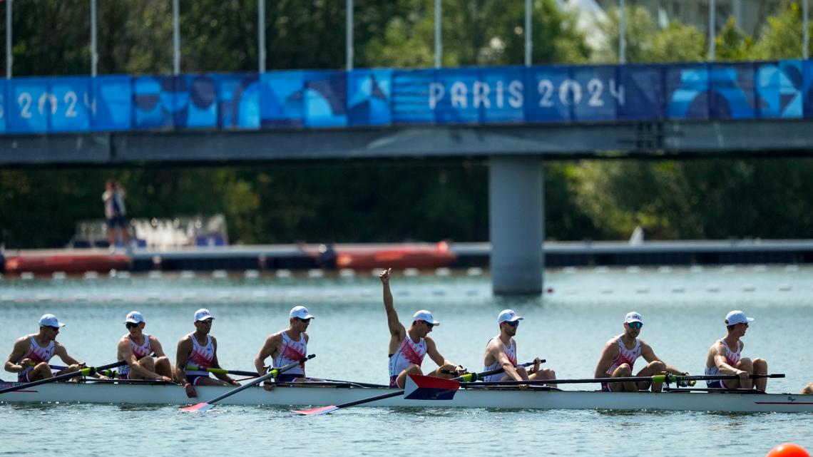 UW rowers power Team USA men's eight to Paris Olympics final | king5.com