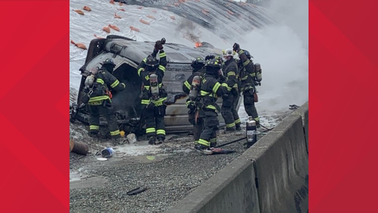 Investigation underway after van bursts into flames outside Saugus