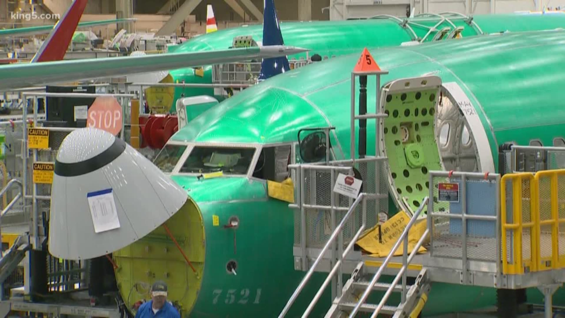 As Boeing executives apologize for two crashes involving a flight control system aboard brand new 737 MAX jets, the grounding of this critical jet continues. KING 5 aviation expert Glenn Farley reports.