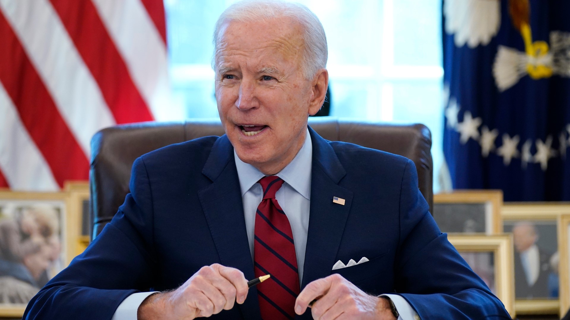 The KING 5/SurveyUSA poll shows the majority of voters in Washington state gave President Joe Biden a positive rating, but there is a split along party lines.