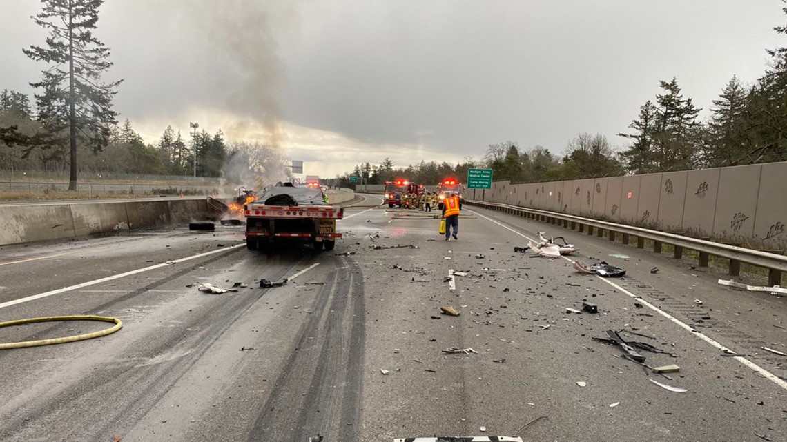 Wrong way driver in custody for DUI after fiery crash on I 5 near