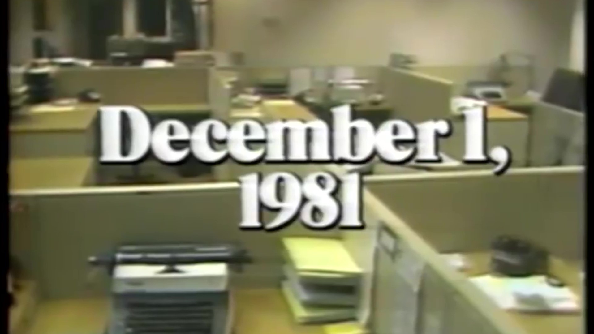 A look at a day of news coverage on Dec. 1, 1981 at KING 5.