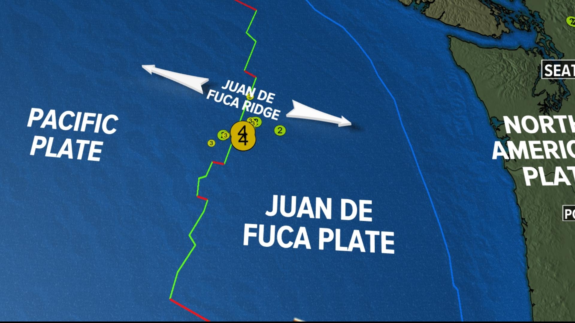 Overnight offshore earthquake swarm poses no danger to Pacific 