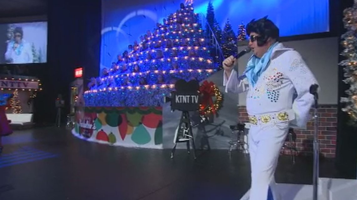 Elvis spotted at Singing Christmas Tree in