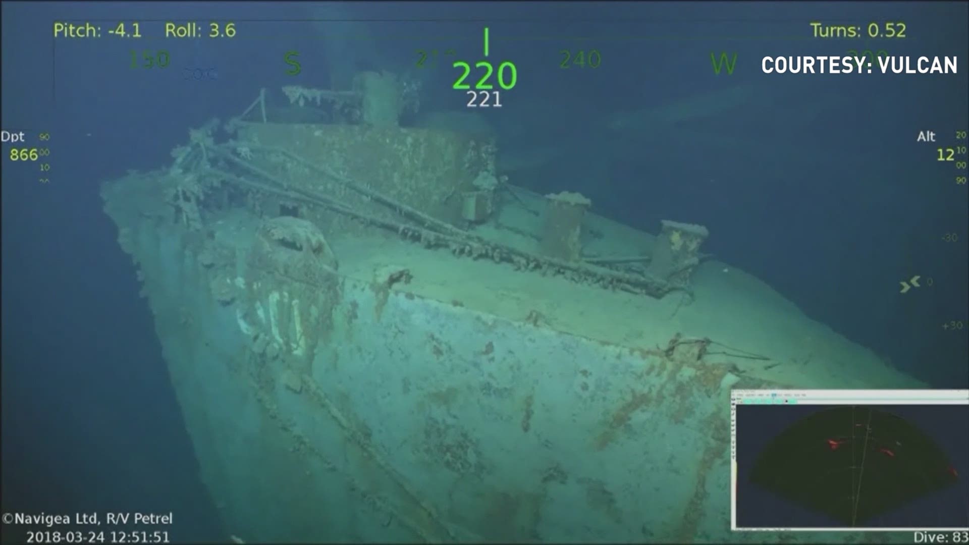 Video Paul Allen Backed Team Discovers Pearl Harbor Vessel King5 Com