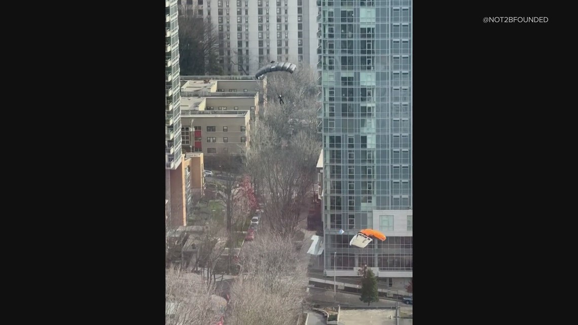 Base jumpers in viral video leaped from new condo building in Seattle ...