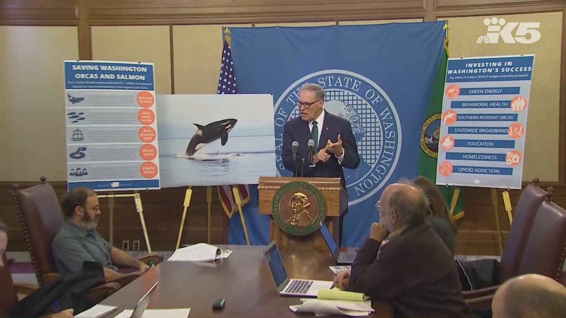 While detailing his budget plan, Governor Inslee discussed potentially effective measures for dealing with homelessness, mental illness and opioid addiction.
