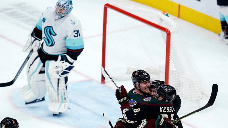 Coyotes finally find first win by rallying over Kraken, 5-4 - The Columbian