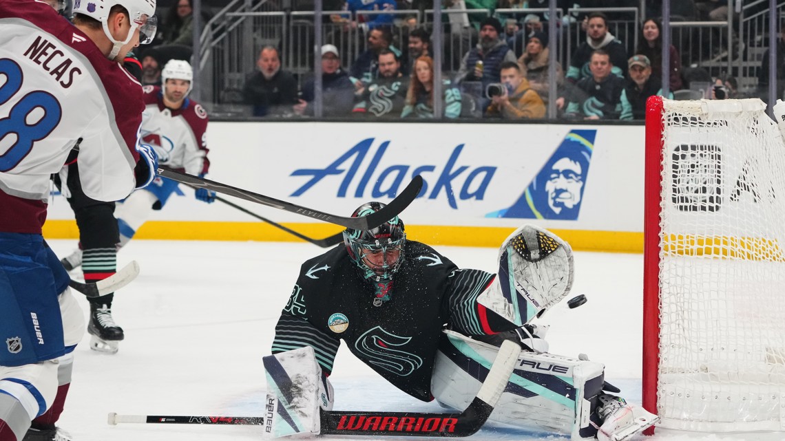 Kraken goalie Daccord pulled after first period in 5-1 loss to Colorado
