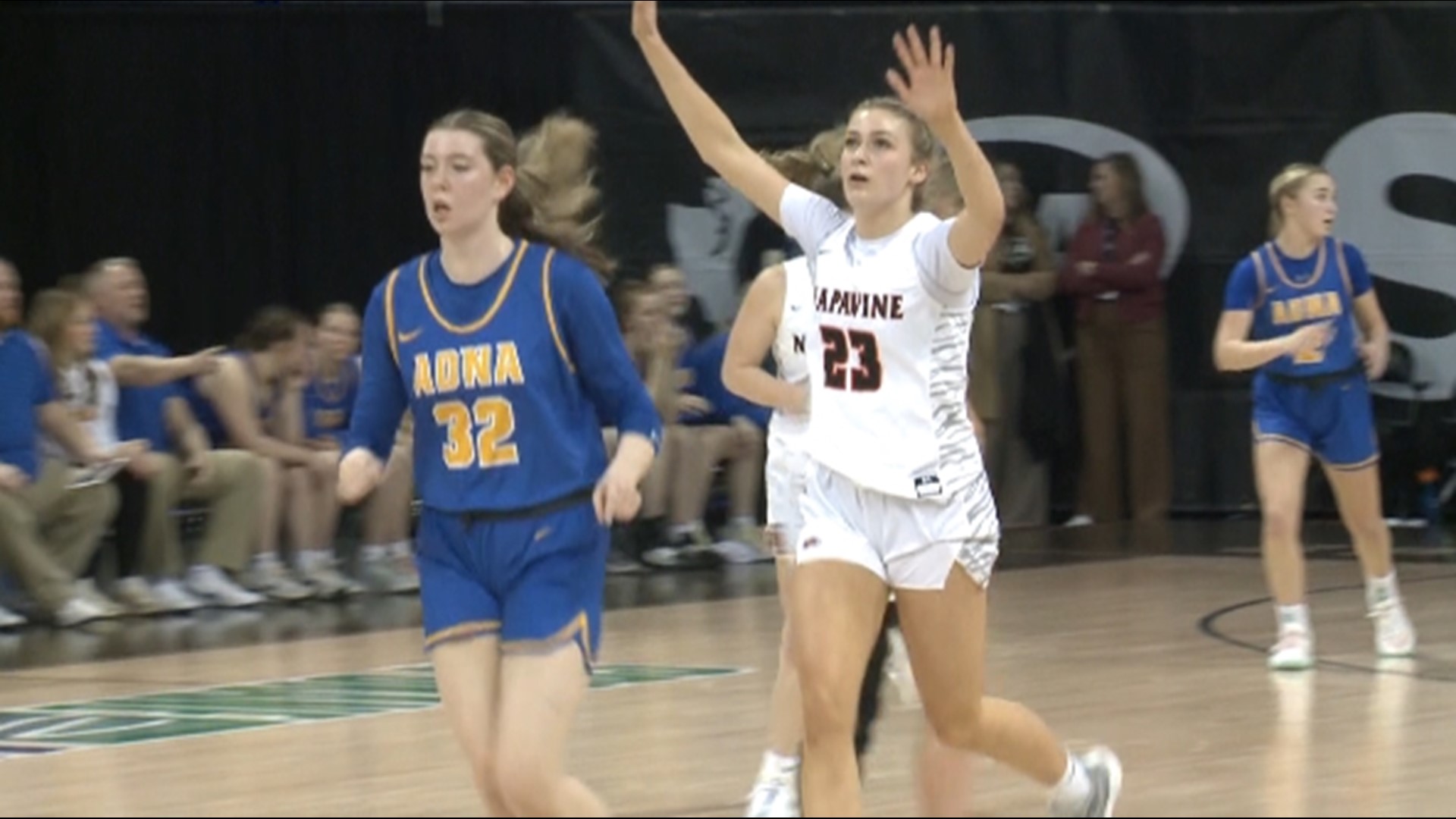 Highlights of the Napavine girls 57-33 win over Adna in the 2B State Semifinals (via KREM)