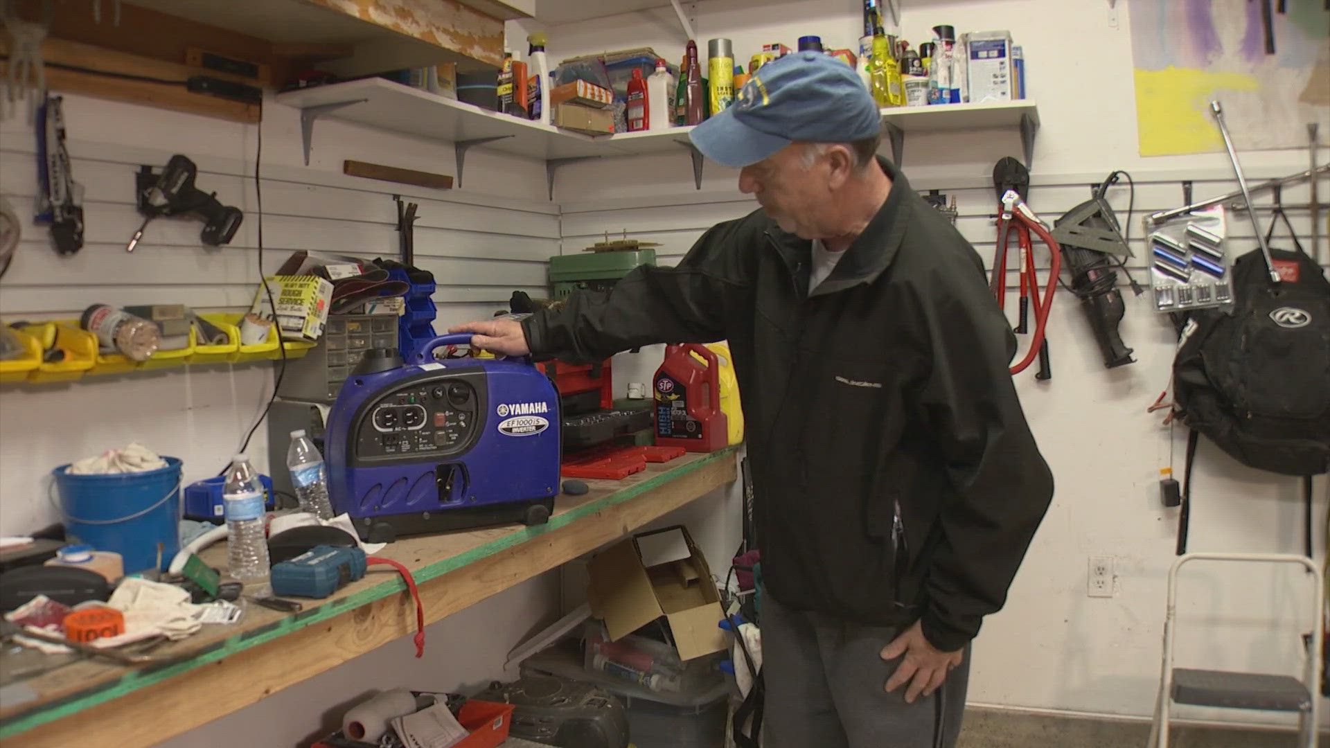 The man who lives 90 miles away from the elderly woman donated his own generator after seeing the story on KING 5.