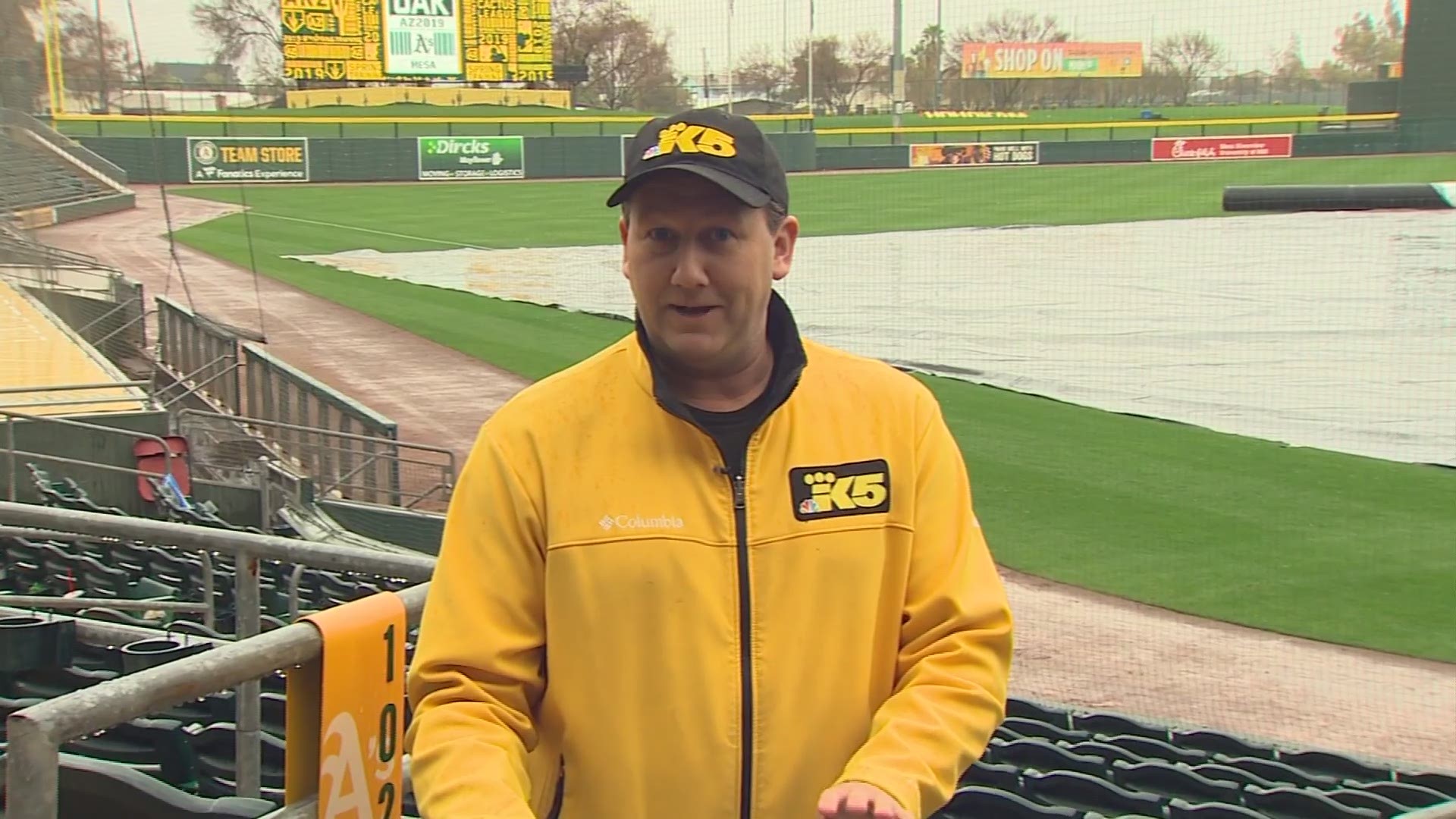 The Mariners' Cactus League opener was postponed due to rain.  The M's got in an inning and a half against the Oakland A's, leading 5-0, before the weather ended the game.  Here are some highlights and reaction from starter Marco Gonzalez.