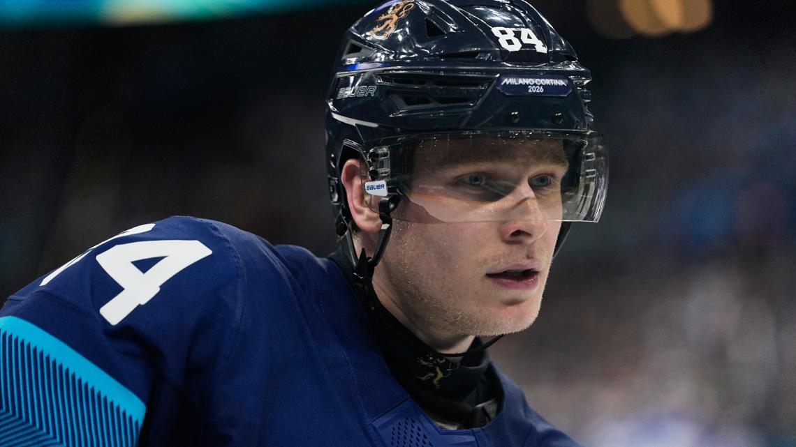 Kaapo Kakko competes at Winter Olympics for Team Finland