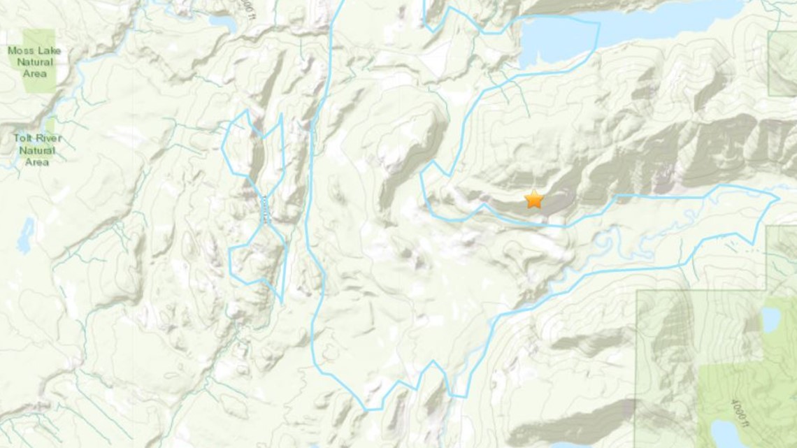 A magnitude 2.5 earthquake was recorded near North Bend